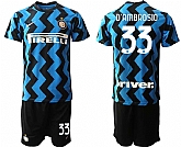 2020-21 Inter Milan 33 DAMBROSIO Home Soccer Jersey,baseball caps,new era cap wholesale,wholesale hats